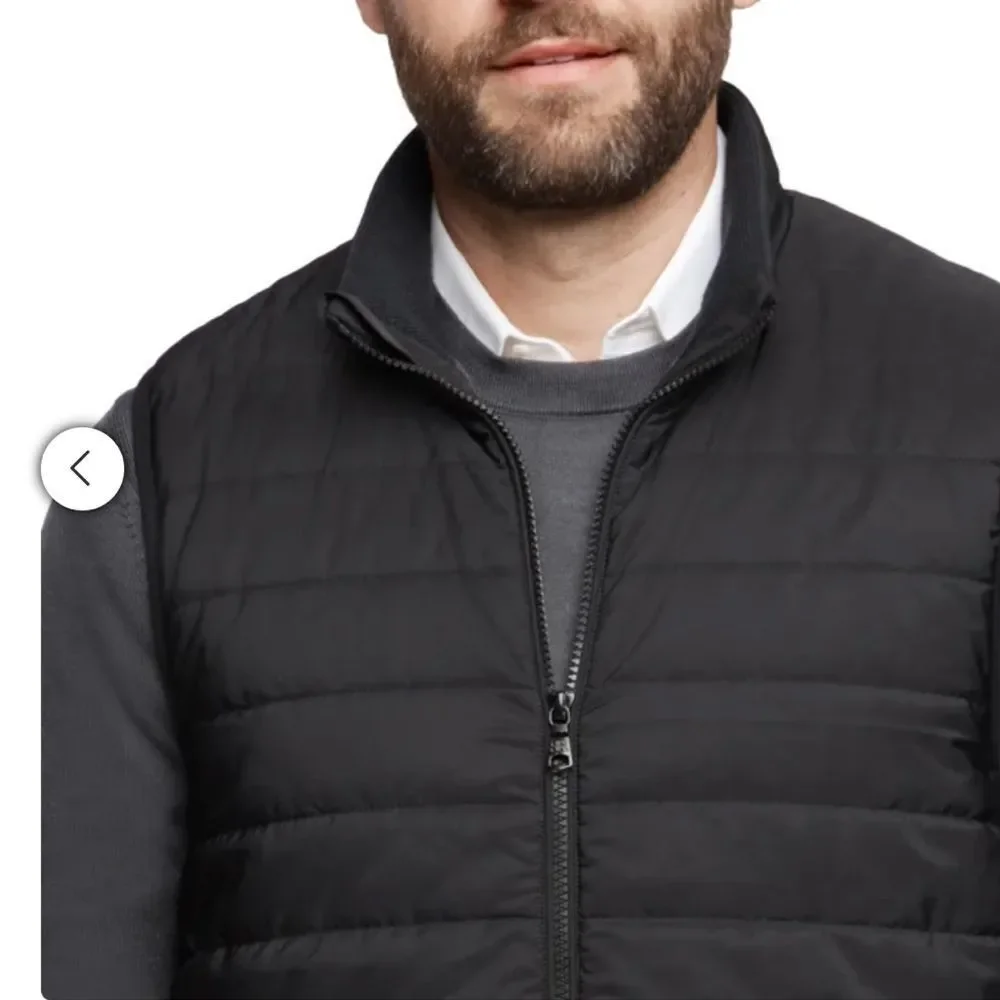 Men's Black Quilted Vest Banana Republic